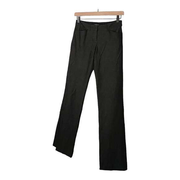 Express Work Pants Charcoal Gray Size 00R Low Rise Flat Front Barely Boot Editor - Picture 10 of 15